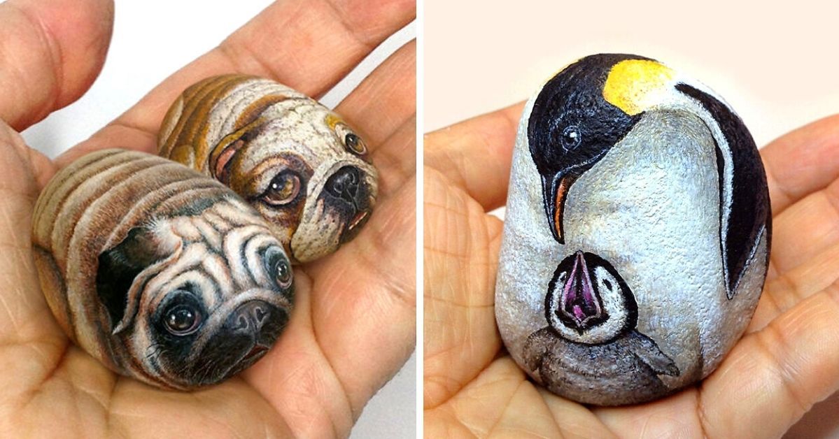 Rosyjska artystka zaczarowuje kamienie i przeistacza je w zwierzęta. 19 wyjątkowych dzieł