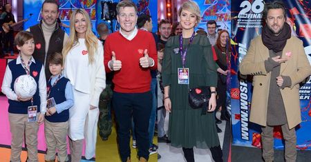 WOŚP 2018: Gwiazdy aktywnie zbierają pieniądze na fundację Jurka Owsiaka! Radosław Majdan, Dorota Gardias, Małgorzata Rozenek, Olivier Janiak, Filip Chajzer,