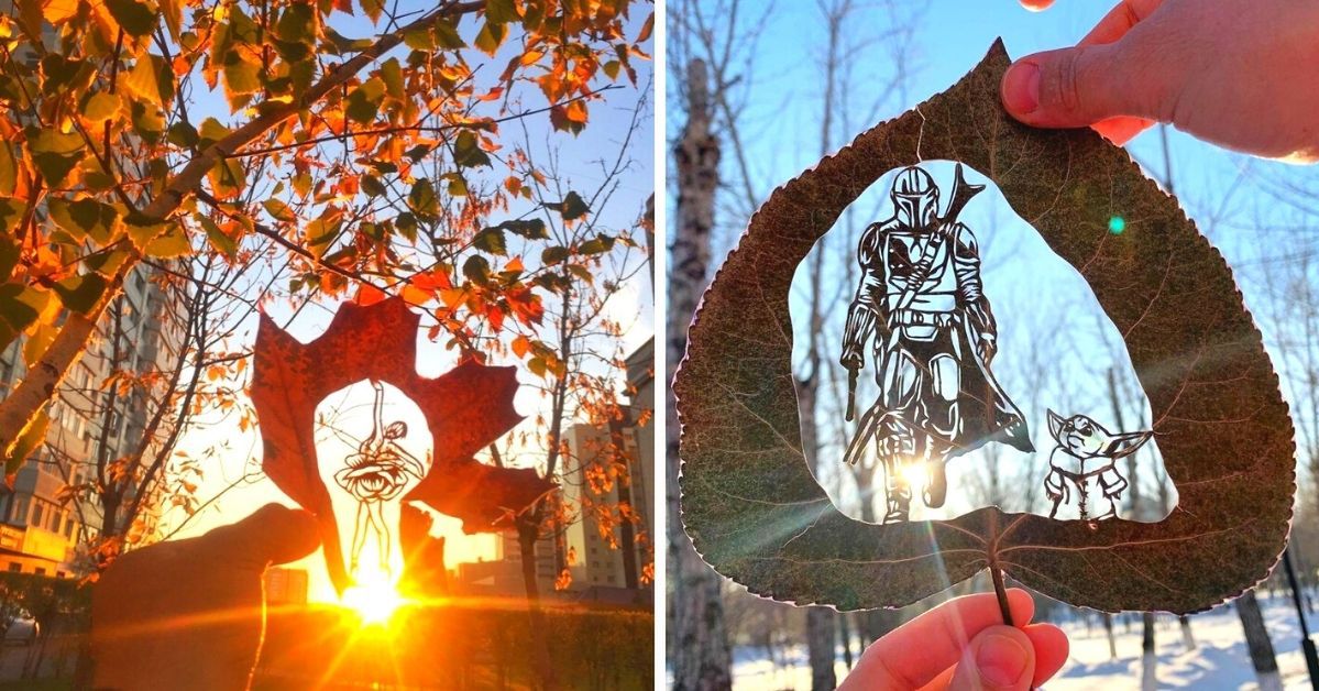 20 Artistic Leaf Cutouts. These Are True Masterpieces