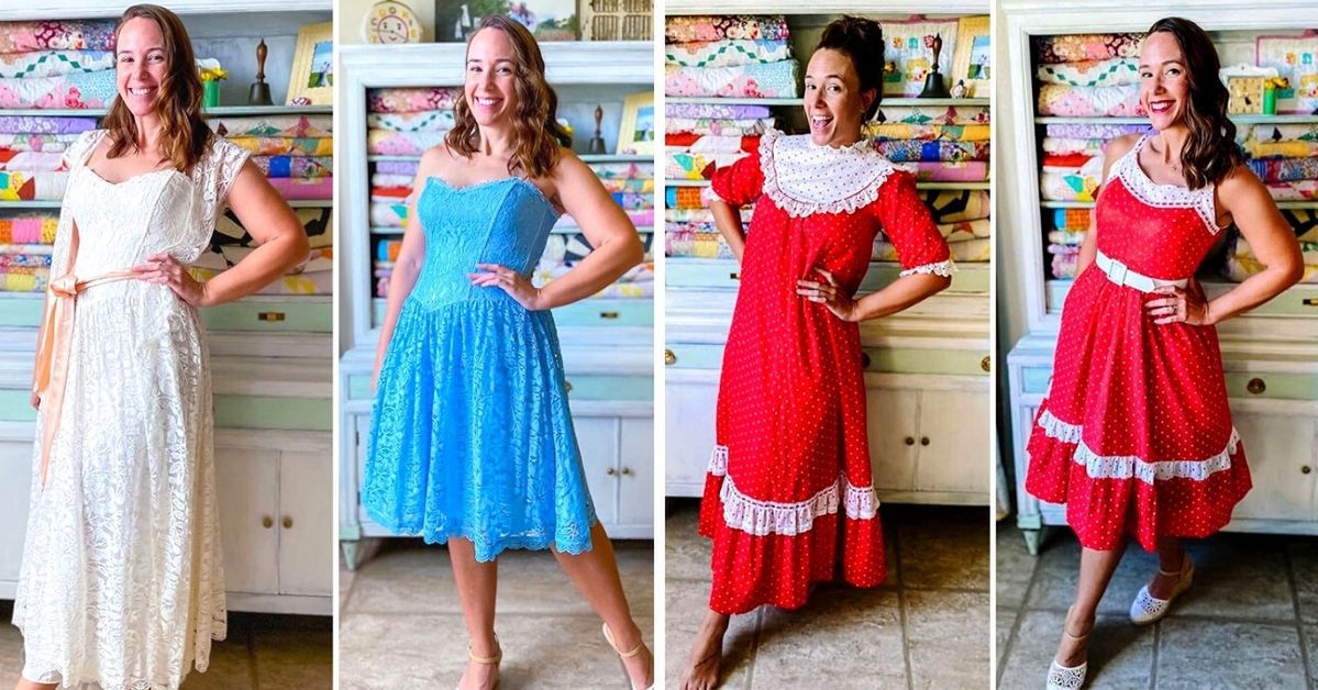25 Dazzling Makeovers of Vintage Dresses! The Work of a True Taylor Master