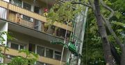 Zerwała się platforma z robotnikami w Warszawie. Dwie osoby poszkodowane