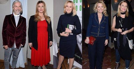 Gwiazdy na promocji książki poświęconej twórczości Wojciecha Młynarskiego: Agata i Paulina Młynarskie, Maria Konarowska, Robert Kupisz, Anna Jurksztowicz...