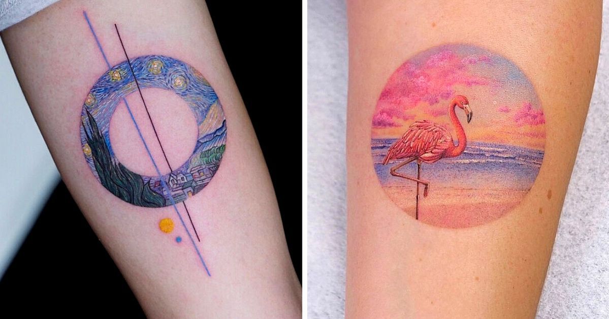 19 Round Tattoos That Look Like Windows to Another World