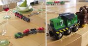 TrackTile - stół z torami, po których jeżdżą wagoniki z przekąskami