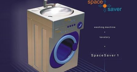 SpaceSaver - połączenie pralki z umywalką