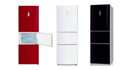 Haier AFD 626 - szklana lodówka z 3 komorami
