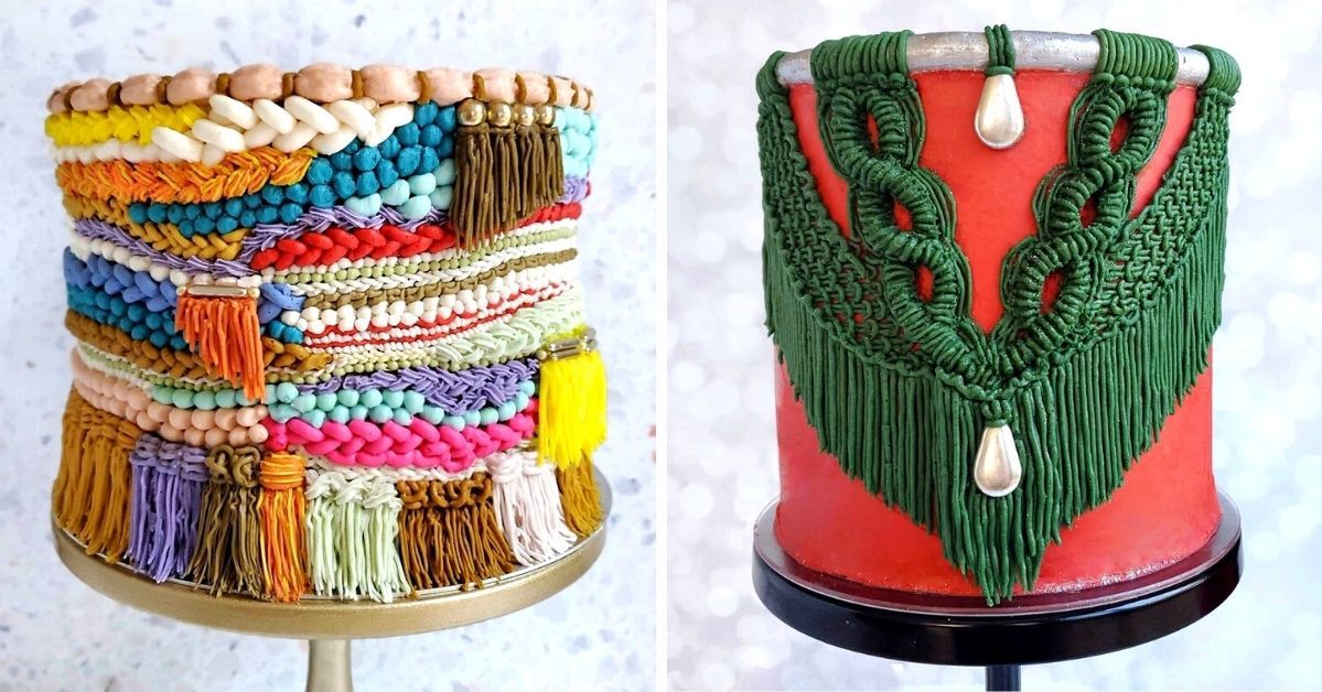 23 Colorful Cakes That Look as if Knitted or Crocheted. They Resemble Warm Sweaters