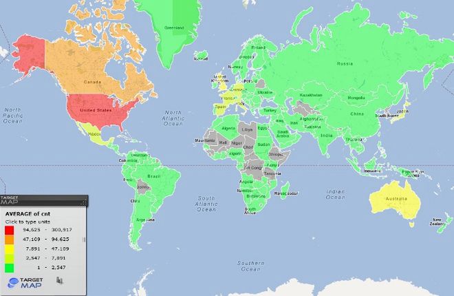 Geografia botnetu FlashFake 