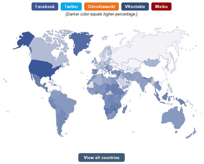 Popularność serwisów społecznościowych na świecie - raport