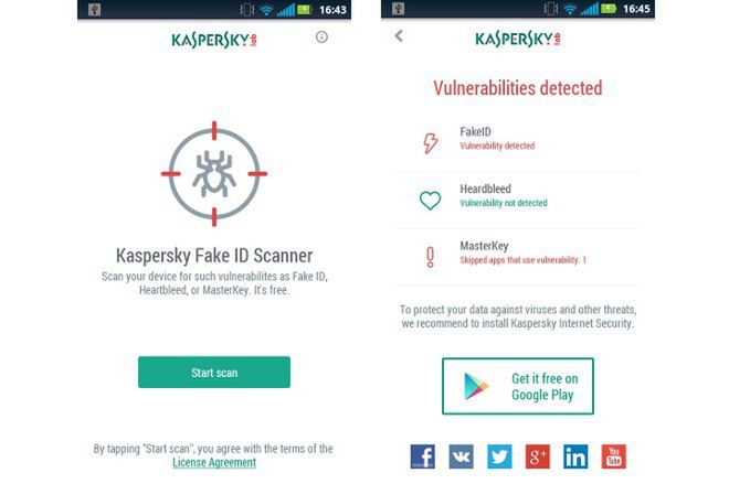 Bezpłatny skaner luk bezpieczeństwa dla Androida