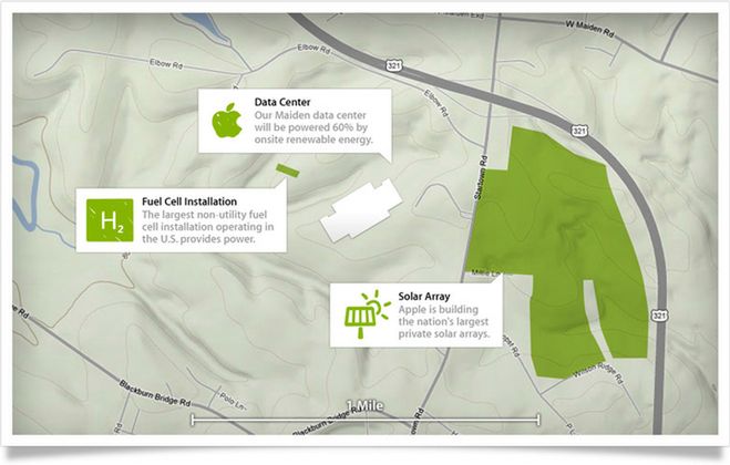 Apple zasili centra danych energią odnawialną