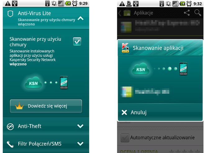 Kaspersky z antywirusem na komórki w chmurze