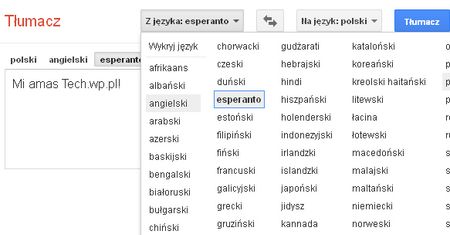 Google Translate doczekało się języka esperanto