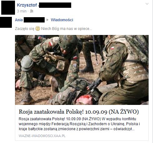 Rosja zaatakowała Polskę?! Uważaj na Facebooka