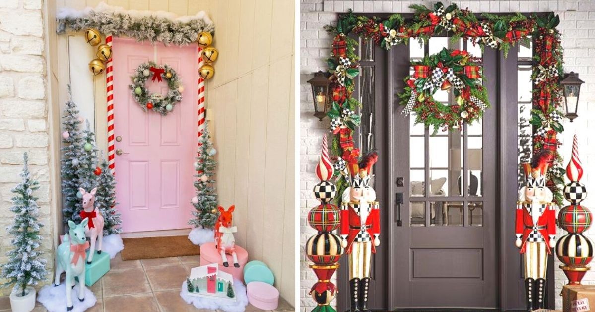 19 Ideas for Turning Doors Into Magical Entrances. Delightful Holiday Decorations