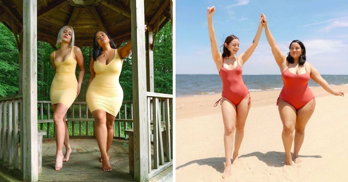 25 Photos of Friends with Different Shape Posing in the Same Outfits. They Prove that it's not the Size That Counts but the Style
