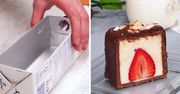 Ciasto bez pieczenia zrobisz w kartonie po mleku. Jest banalnie proste i efektowne