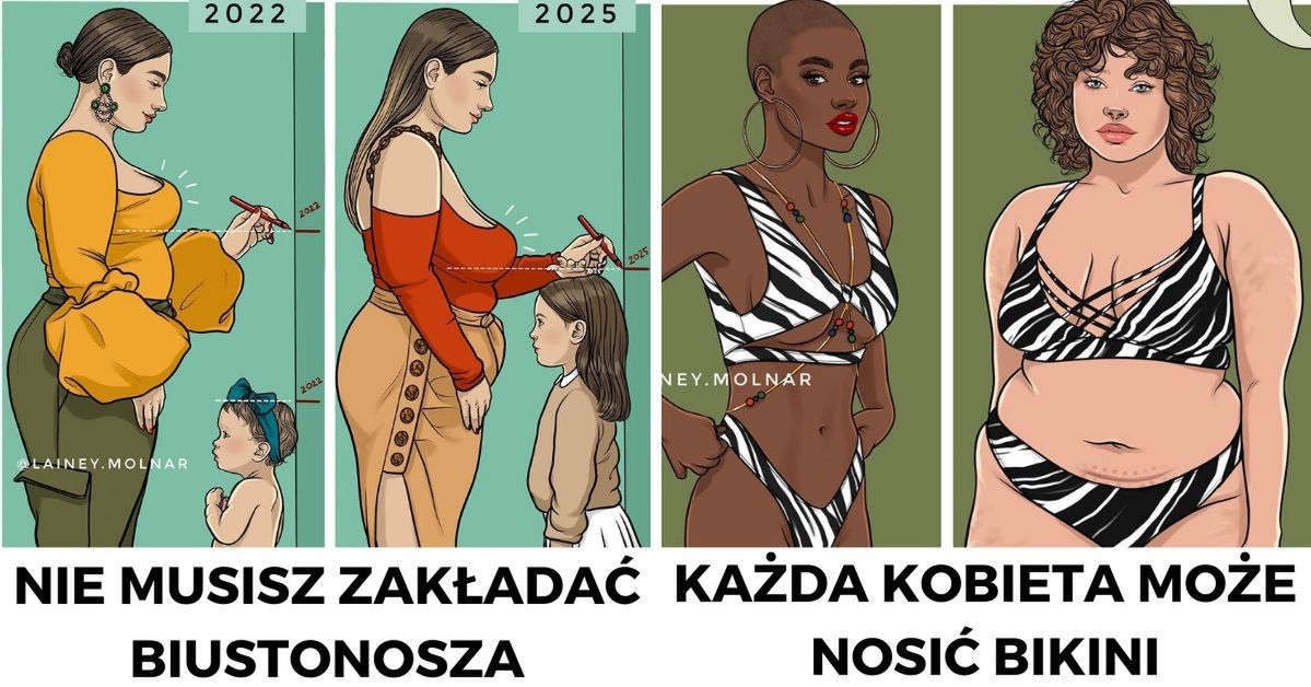 15 inspirujących grafik, które pomagają kobietom walczyć ze stereotypami i pokochać swoje ciało