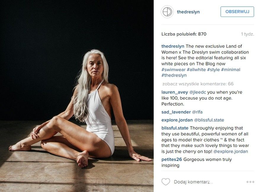 Yasmina Rossi w kampanii kolekcji ubrań i kostiumów kąpielowych marek Land of Women oraz The Dreslyn (fot. Instagram)