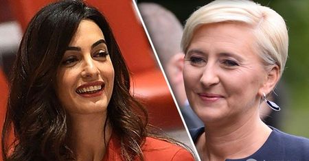 Amal Clooney w pogniecionej sukience na spotkaniu ONZ. Wystylizowała się jak Agata Duda!