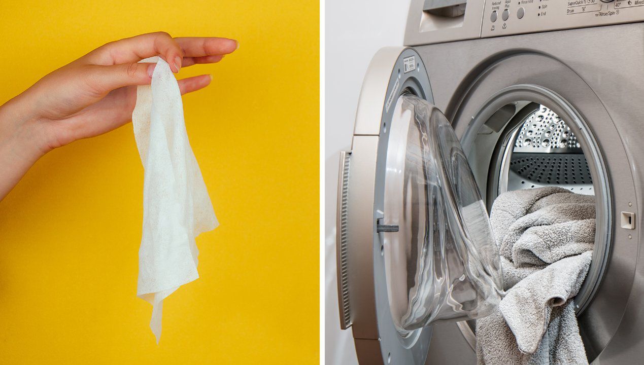 chusteczki nawilżane wrzucane do prania są genialnym trikiem, fot. freepik