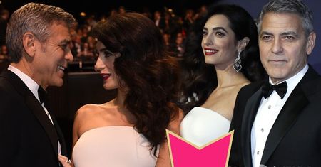 George Clooney z ciężarną żoną na czerwonym dywanie. Brzuszek Amal jest już naprawdę spory