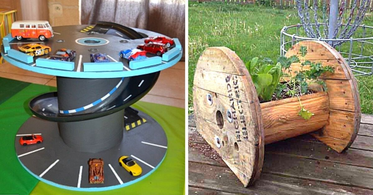 20 Amazing Ideas for Up-cycling Big Wooden Cable Drums
