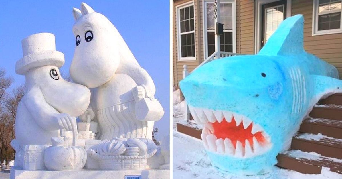 21 Sculptures That Melt With the Arrival of Spring. It's Hard to Believe They're Made of Snow