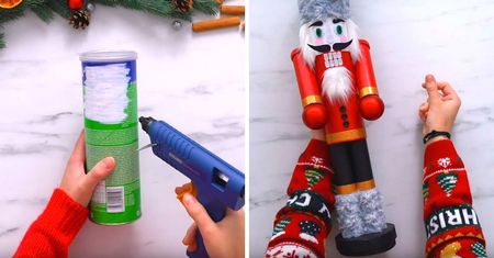 Śliczny dziadek do orzechów, którego zrobisz z puszki po chipsach!