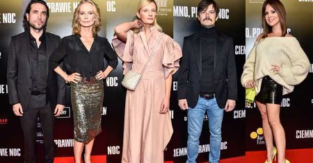 Plejada gwiazd na premierze filmu "Ciemno, prawie noc": Agata Buzek, Marcin Dorociński, Dawid Ogrodnik, Paulina Koziejowska, Magdalena Cielecka