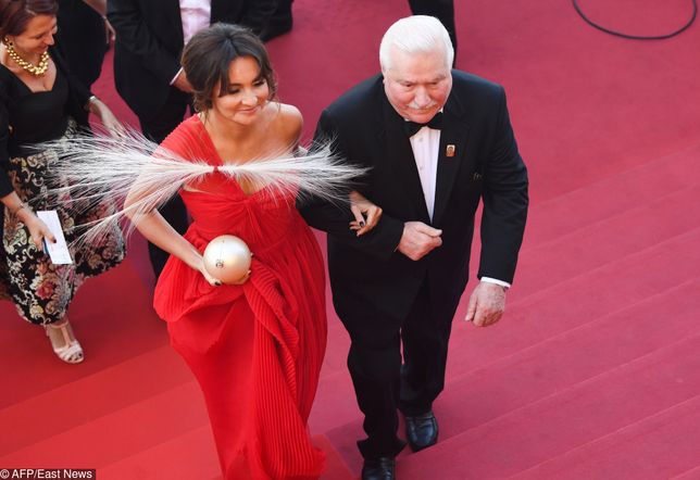 Dominika Kulczyk i Lech Wałęsa w Cannes
