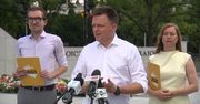 Hołownia: Morawiecki mówi o reparacjach, ale jak na stole leży 200 miliardów zł, to ich nie bierze