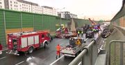 Wypadek i pożar ciężarówki na S8 w Warszawie.