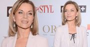 Orły 2017: Małgorzata Foremniak w jasnym garniturze na gali. Klasykę przełamała fikuśną koszulką
