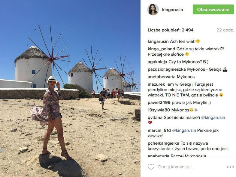 Kinga Rusin spędza wakacje w Grecji