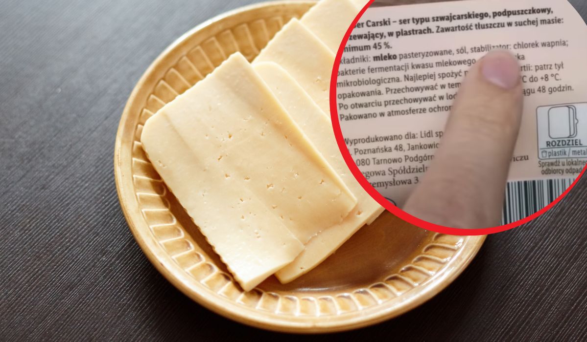 Chlorek wapnia nie powinien znajdować się w składzie dobrego sera żółtego - Pyszności; Fot. Adobe Stock/Instagram: panitechnolog (screenshot)