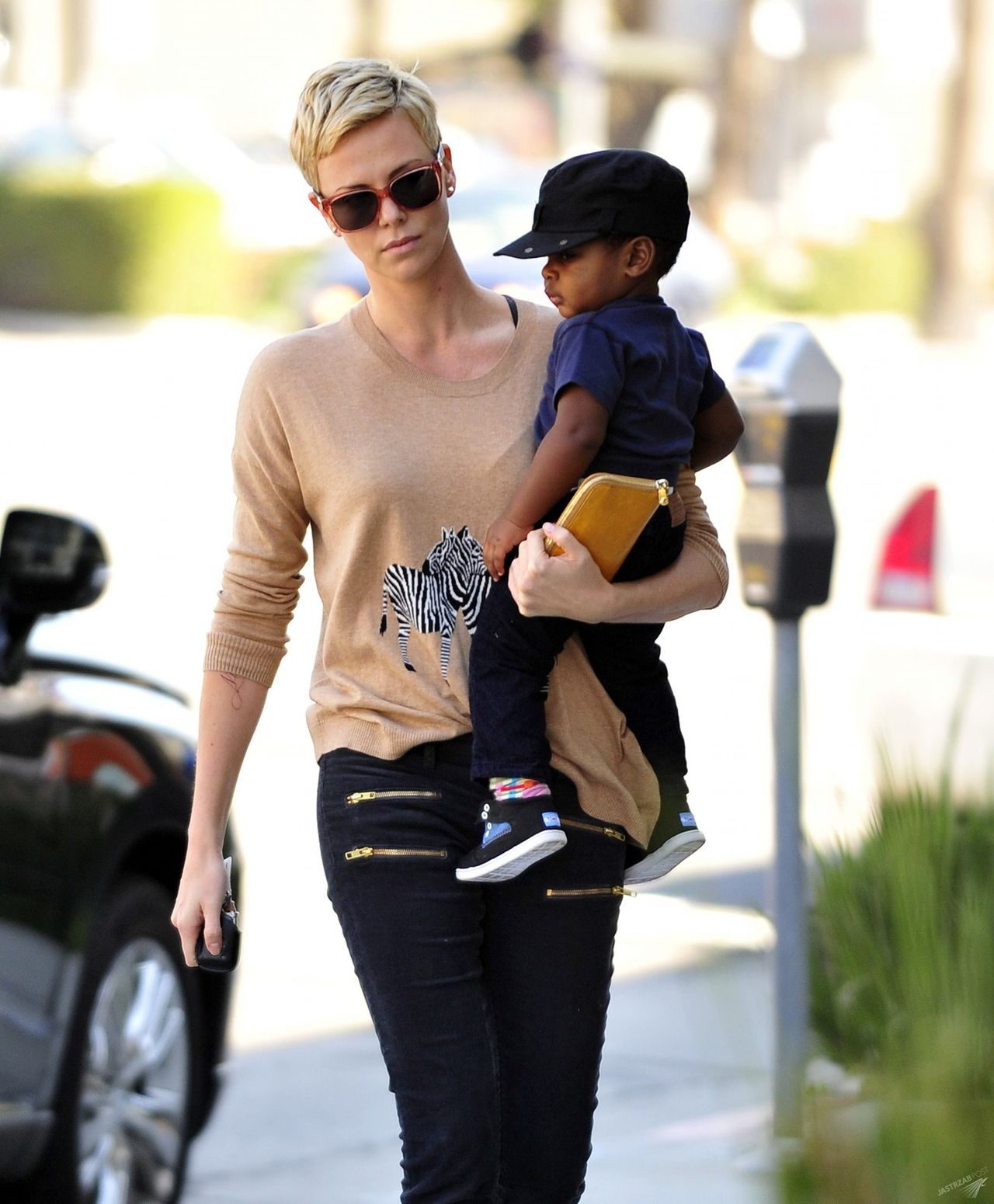 Charlize Theron, Jackson Theron fot. ONS