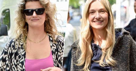 Piękne kobiety przed studiem "DDTVN". Joanna Koroniewska i Zofia Zborowska okiem paparazzi