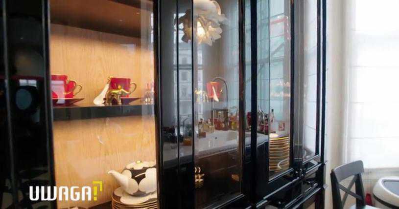 Joanna Przetakiewicz apartament w Londynie - screen TVN "Uwaga. Kulisy sławy