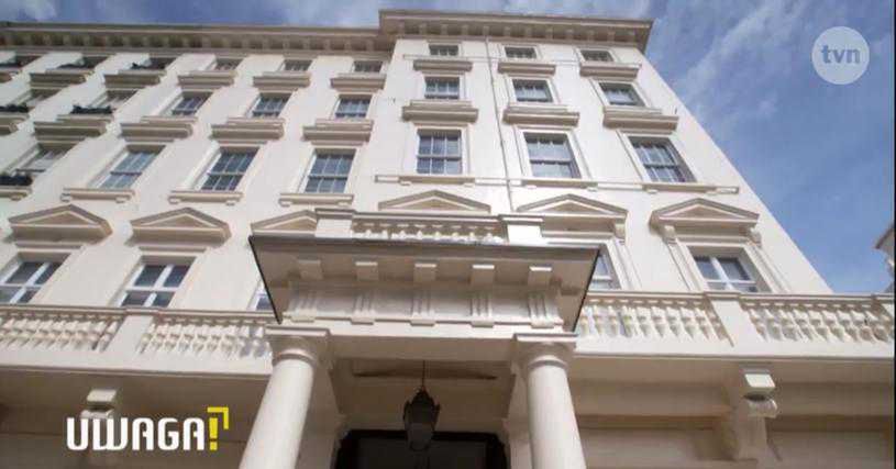 Joanna Przetakiewicz apartament w Londynie - screen TVN "Uwaga. Kulisy sławy