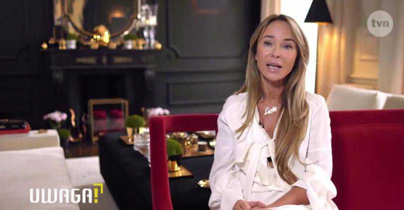 Joanna Przetakiewicz apartament w Londynie - screen TVN "Uwaga. Kulisy sławy