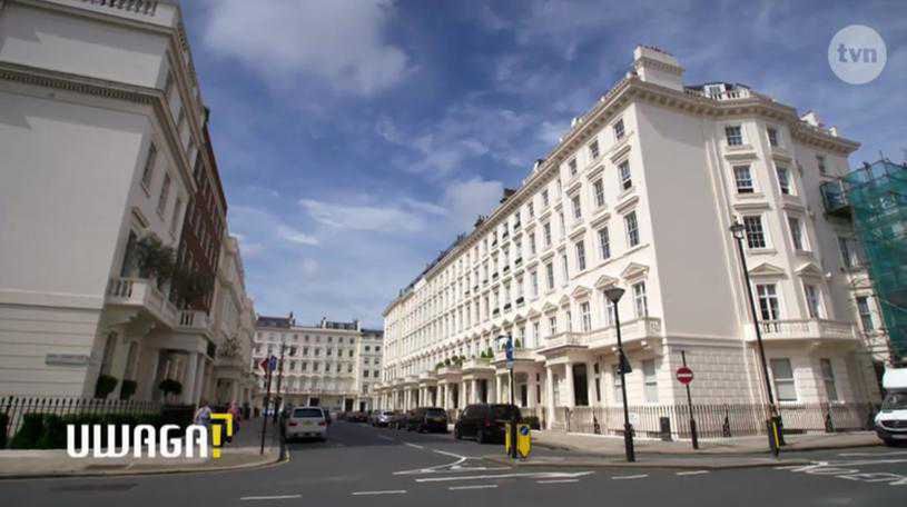 Joanna Przetakiewicz apartament w Londynie - screen TVN "Uwaga. Kulisy sławy