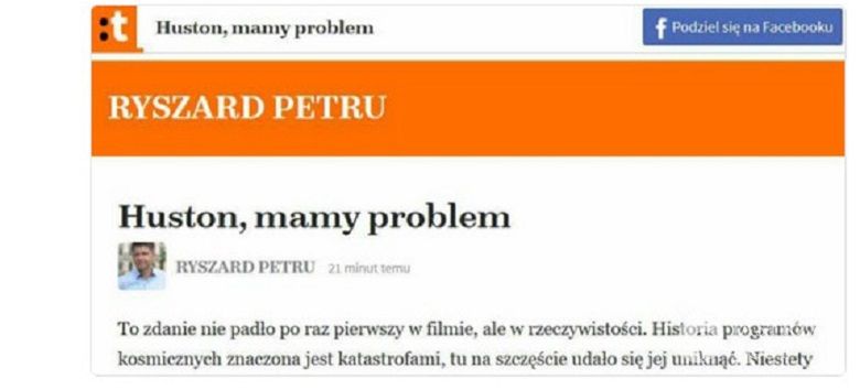 Ryszard Petru zalicza kolejną wpadkę