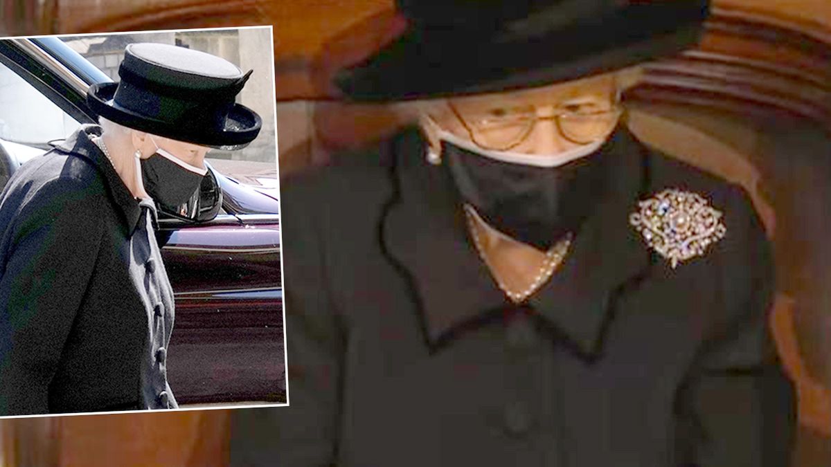 Pogrzeb księcia Filipa. Królowa Elżbieta osamotniona w kaplicy. Zrozpaczona dyskretnie ocierała łzy