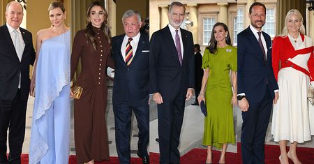 Rania, Letizia, Charlene, Mette-Marit... Która najpiękniejsza? Koronowane głowy na przyjęciu u Karola III