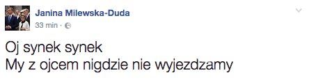 Sylwester z Andrzejem Dudą - screen Facebook