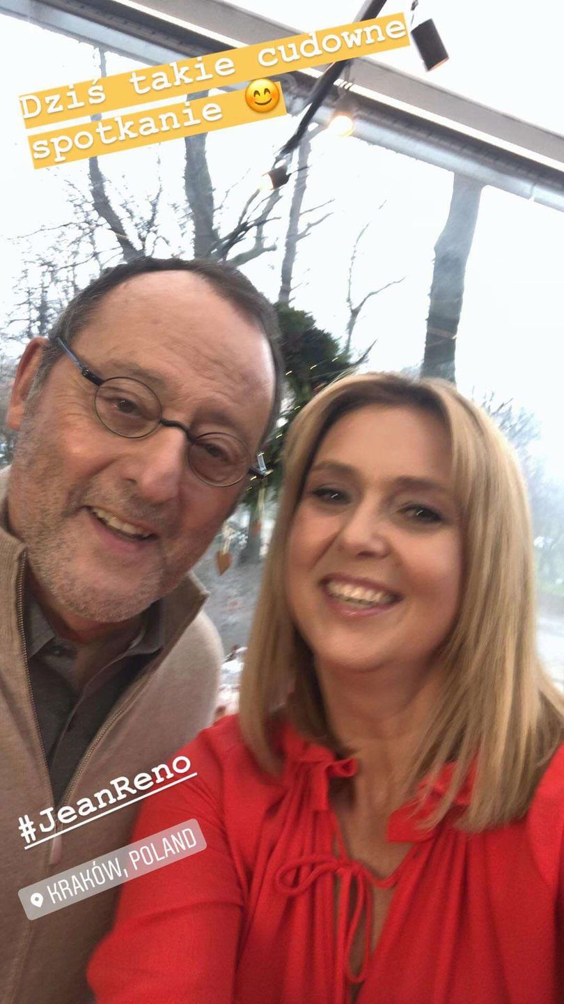 Jean Reno i Ewa Wachowicz