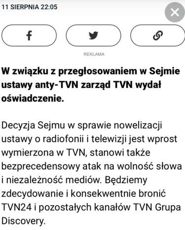 Oświadczenie TVN