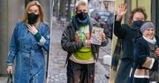 Gwiazdy przed studiem "DDTVN": Agnieszka Chylińska, Martyna Wojciechowska, Mietek Szcześniak