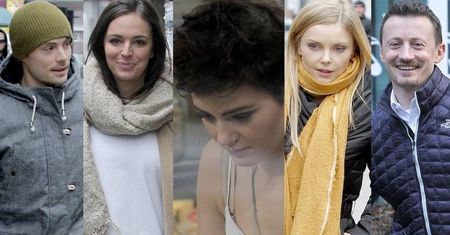 Honorata Skarbek na czacie, uśmiechnięta Anna Wendzikowska i otulona wielkim szalikiem Iza Miko